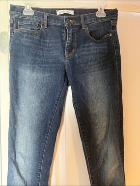 Banana Republic Women’s Slim Straight Stretch Jeans in Dark Blue Wash